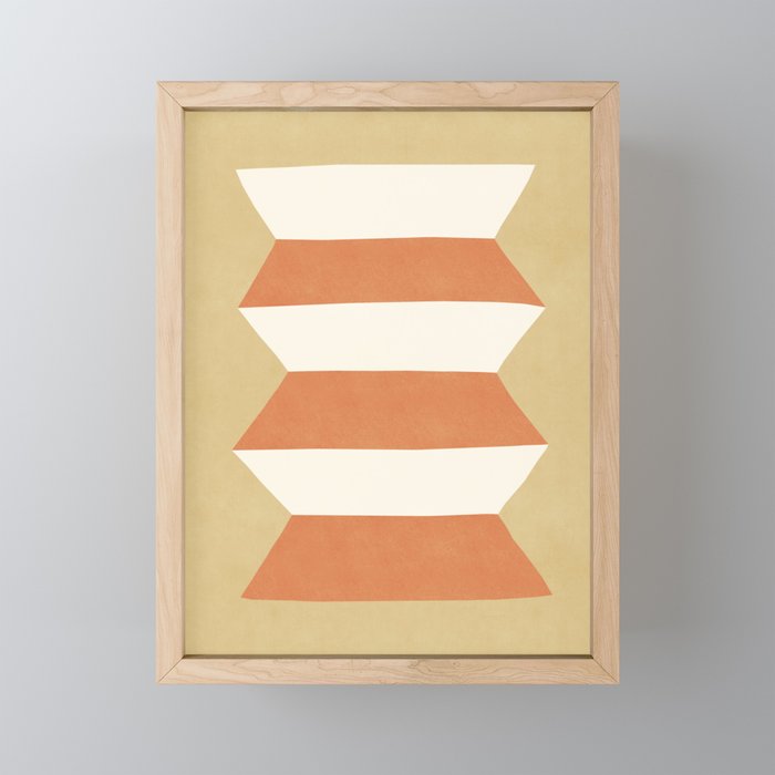 Geometric Vase - Orange Gold  Mini Art Print Gallery Image 1