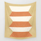 Geometric Vase - Orange Gold  Wall Tapestry Gallery Image 4