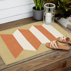 Geometric Vase - Orange Gold  Outdoor Rug Gallery Image 2