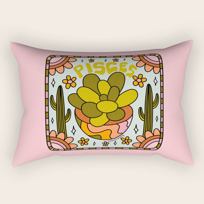 Pisces Cactus Rectangular Pillow Gallery Image 2