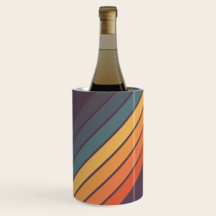 Classic 70s Style Retro Stripes - Dalana Wine Chiller Gallery Image 1