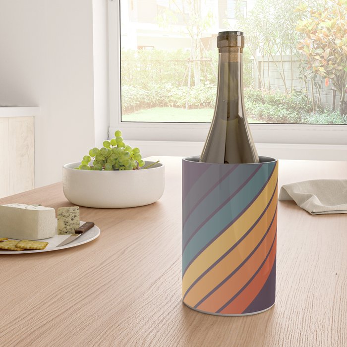 Classic 70s Style Retro Stripes - Dalana Wine Chiller Gallery Image 4