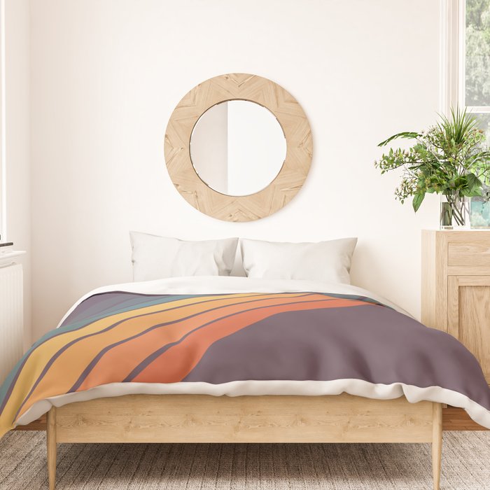 Classic 70s Style Retro Stripes - Dalana Duvet Cover Gallery Image 3