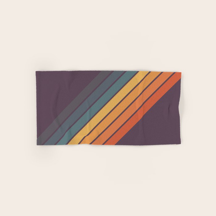 Classic 70s Style Retro Stripes - Dalana Bath Towel Gallery Image 1