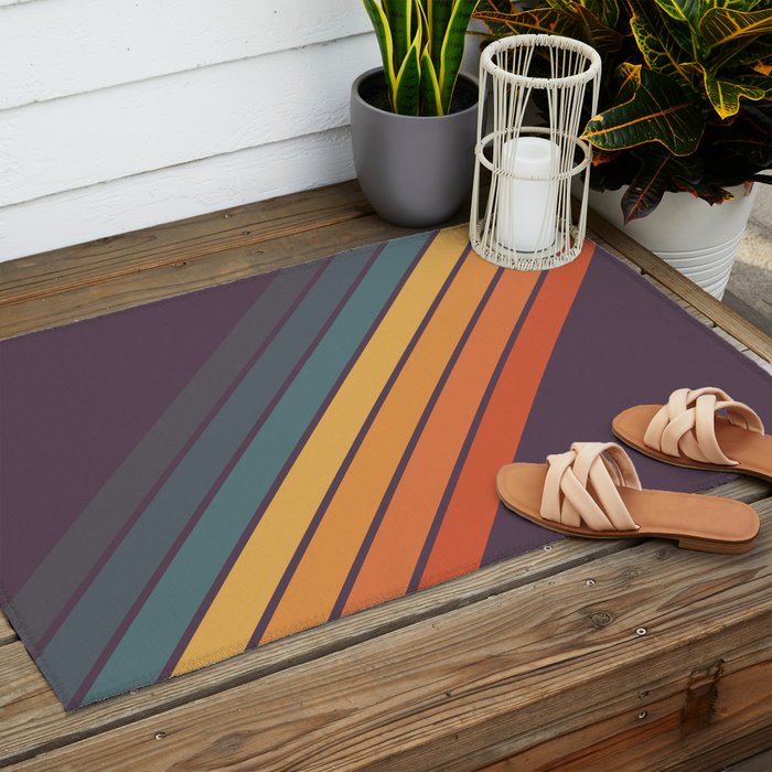Classic 70s Style Retro Stripes - Dalana Outdoor Rug Gallery Image 2