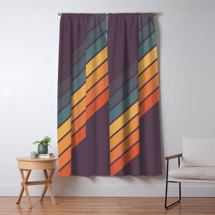 Classic 70s Style Retro Stripes - Dalana Window Curtain Gallery Image 5