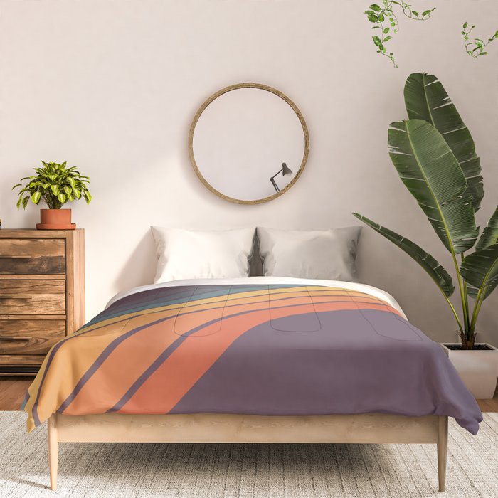 Classic 70s Style Retro Stripes - Dalana Comforter Gallery Image 3