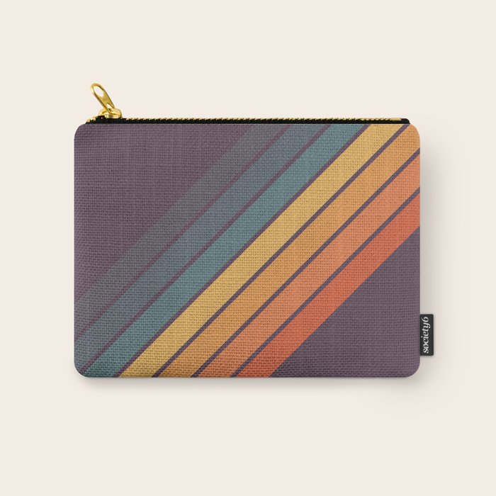 Classic 70s Style Retro Stripes - Dalana Carry All Pouch Gallery Image 1