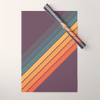 Classic 70s Style Retro Stripes - Dalana Wrapping Paper Gallery Image 1