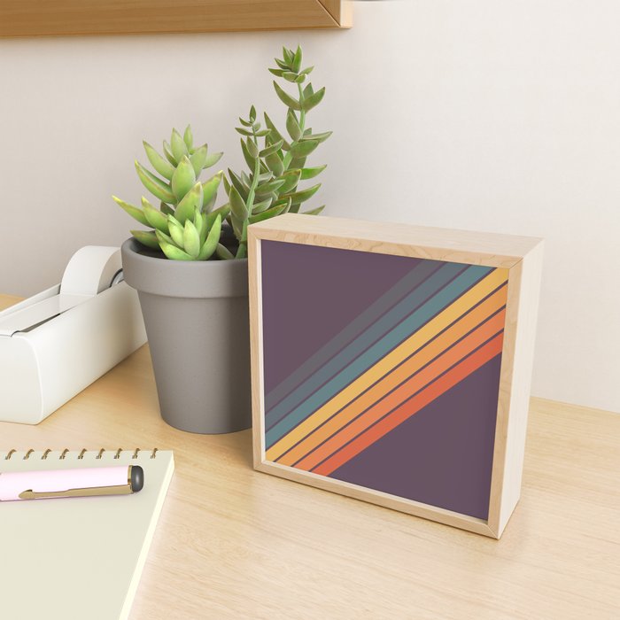 Classic 70s Style Retro Stripes - Dalana Mini Art Print Gallery Image 2
