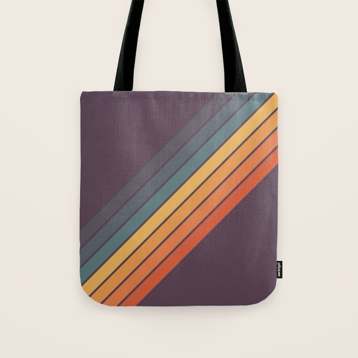 Classic 70s Style Retro Stripes - Dalana Tote Bag Gallery Image 1