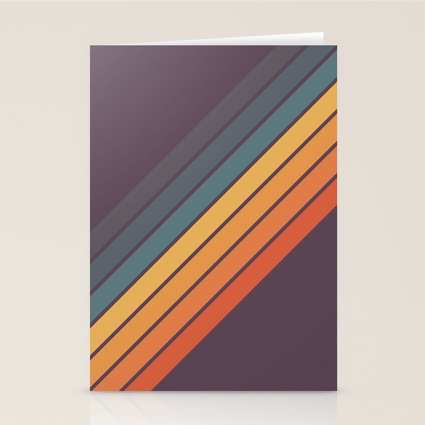 Classic 70s Style Retro Stripes - Dalana Stationery Card Gallery Image 1