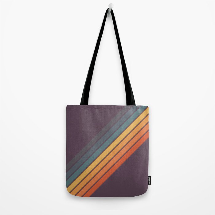 Classic 70s Style Retro Stripes - Dalana Tote Bag Gallery Image 2