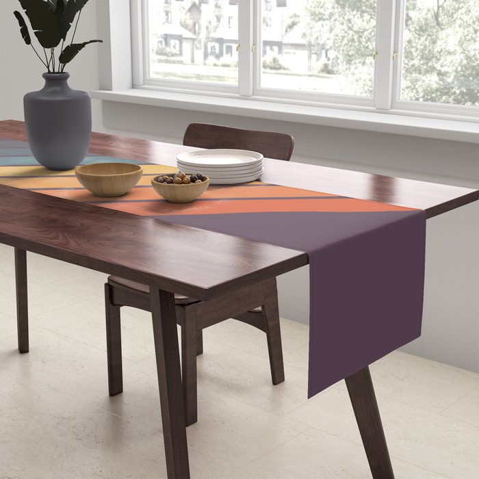 Classic 70s Style Retro Stripes - Dalana Table Runner Gallery Image 2