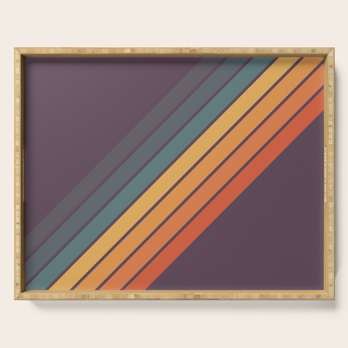Classic 70s Style Retro Stripes - Dalana Serving Tray Gallery Image 1