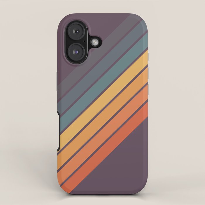 Classic 70s Style Retro Stripes - Dalana iPhone Case Gallery Image 1