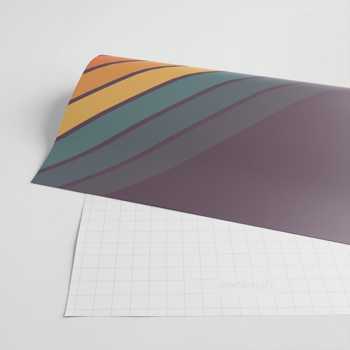 Classic 70s Style Retro Stripes - Dalana Wrapping Paper Gallery Image 2