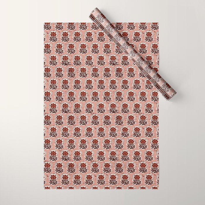 MACHA PINK COSMOS Wrapping Paper Gallery Image 1