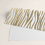Chic faux gold white modern zebra animal print pattern Wrapping Paper Gallery Image 2