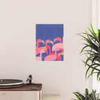Flamingo Party / Whimsical Bird Illustration Poster Gallery Image 2