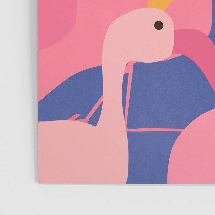Flamingo Party / Whimsical Bird Illustration Poster Gallery Image 3