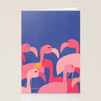 Flamingo Party / Whimsical Bird Illustration Stationery Card Gallery Image 2