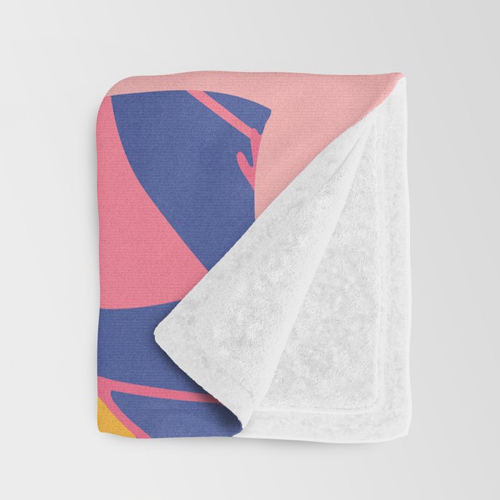 Flamingo Party / Whimsical Bird Illustration Throw Blanket Gallery Image 3