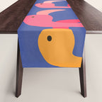 Flamingo Party / Whimsical Bird Illustration Table Runner Gallery Image 1