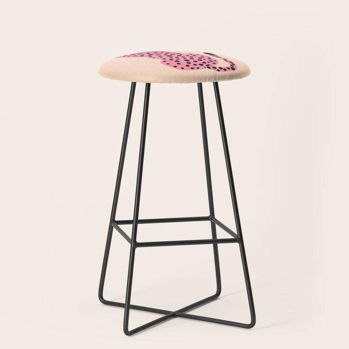 The Stare: Peach Cheetah Edition Stool Gallery Image 1