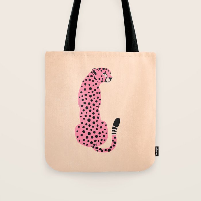 The Stare: Peach Cheetah Edition Tote Bag Gallery Image 1