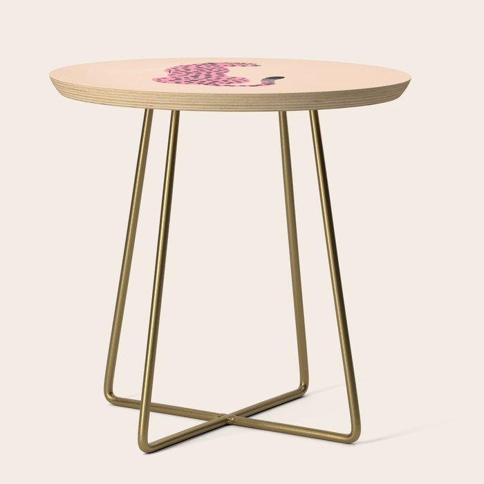 The Stare: Peach Cheetah Edition Side Table Gallery Image 1