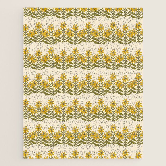Sunflower - Block Print Jigsaw Puzzle Gallery Image 1