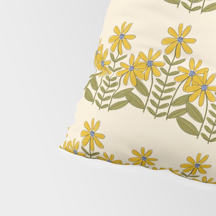 Sunflower - Block Print Pillow Sham Gallery Image 4