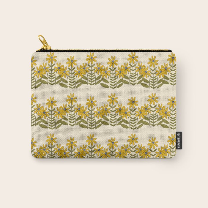 Sunflower - Block Print Carry All Pouch Gallery Image 1