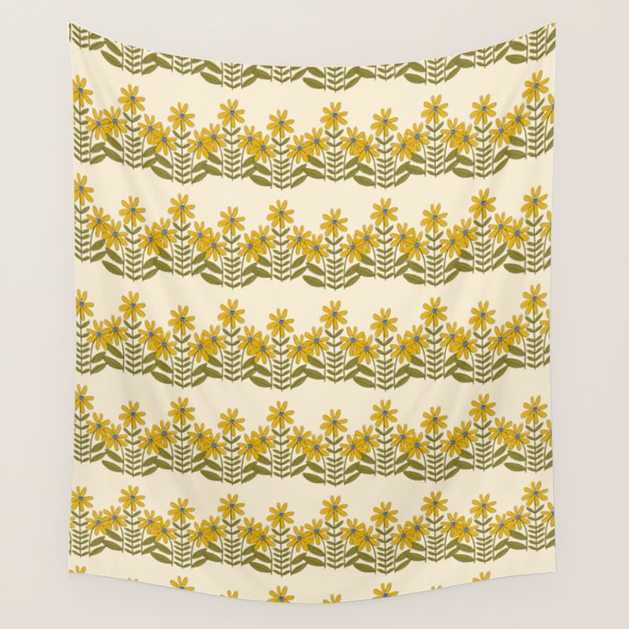 Sunflower - Block Print Wall Tapestry Gallery Image 4