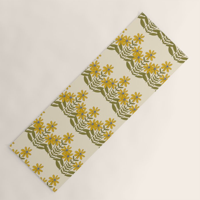 Sunflower - Block Print Yoga Mat Gallery Image 1