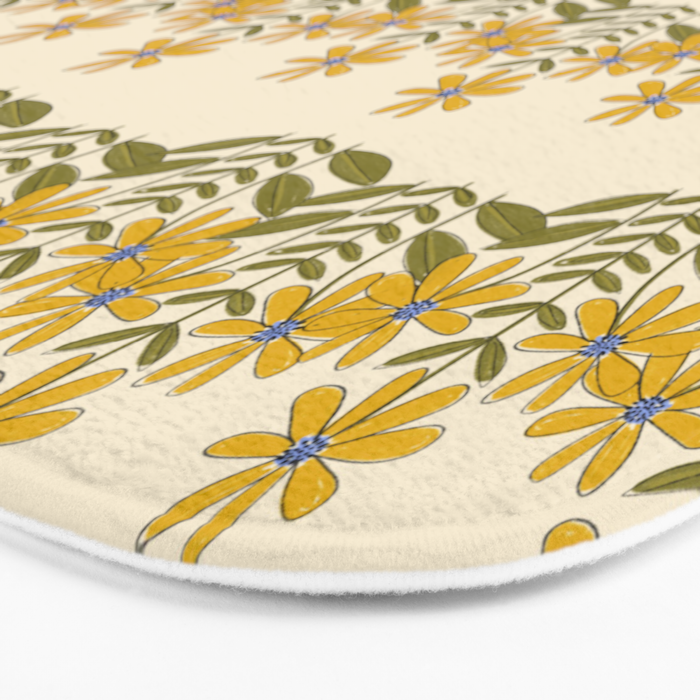 Sunflower - Block Print Bath Mat Gallery Image 3