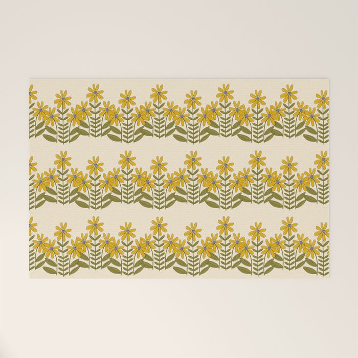 Sunflower - Block Print Welcome Mat Gallery Image 1