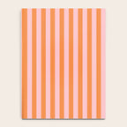 Narrow Stripes Vertical Pattern in Orange and Blush Pink Notebook Gallery Image 4