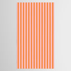 Narrow Stripes Vertical Pattern in Orange and Blush Pink Tablecloth Gallery Image 2