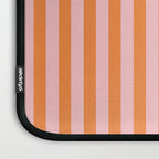 Narrow Stripes Vertical Pattern in Orange and Blush Pink Laptop Sleeve Gallery Image 3