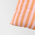 Narrow Stripes Vertical Pattern in Orange and Blush Pink Pillow Sham Gallery Image 4