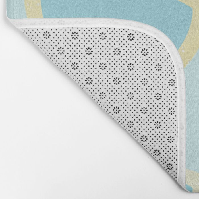 Yellow and blue retro sunglasses Bath Mat Gallery Image 2