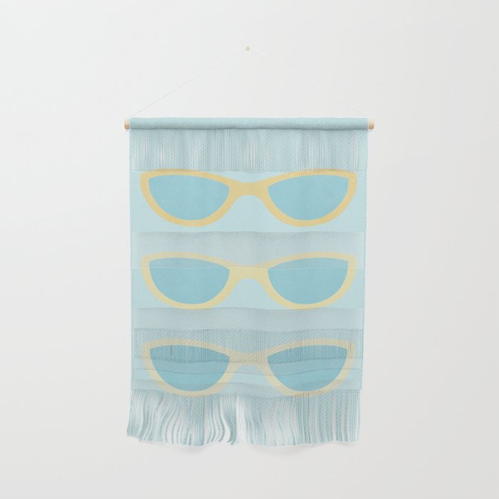 Yellow and blue retro sunglasses Wall Hanging Gallery Image 1