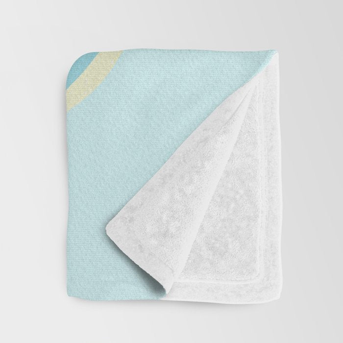 Yellow and blue retro sunglasses Throw Blanket Gallery Image 3