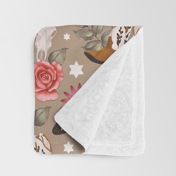 Cowboy Spirit Blooms Throw Blanket Gallery Image 3