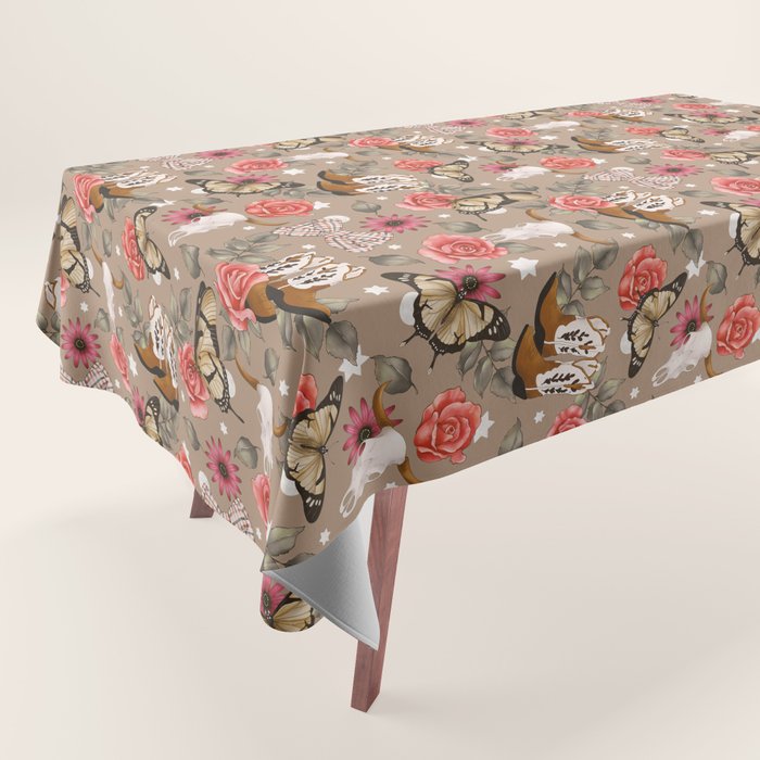 Cowboy Spirit Blooms Tablecloth Gallery Image 1