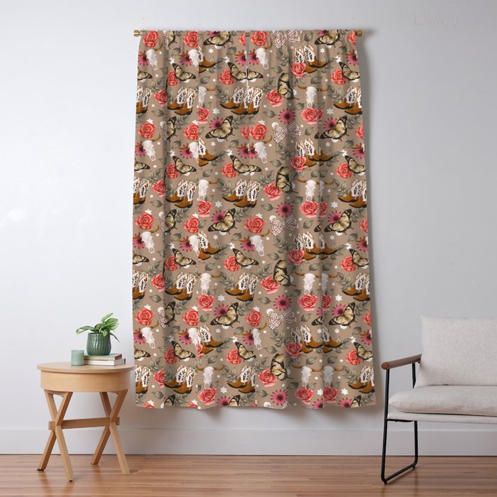 Cowboy Spirit Blooms Window Curtain Gallery Image 5