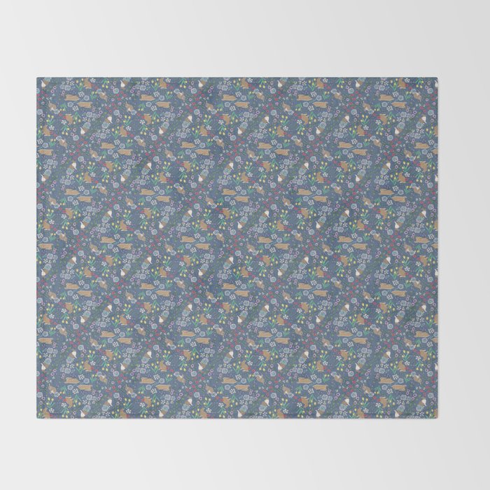 with early spring flowers Throw Blanket Gallery Image 2