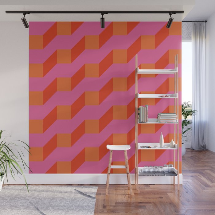 Retro geometry bright pattern no10 Wall Mural Gallery Image 1